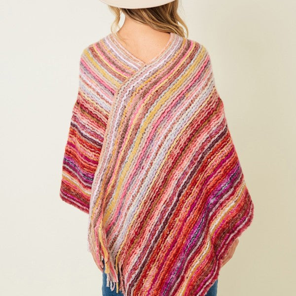 Multicolor FRINGE PONCHOS - 4 STYLES