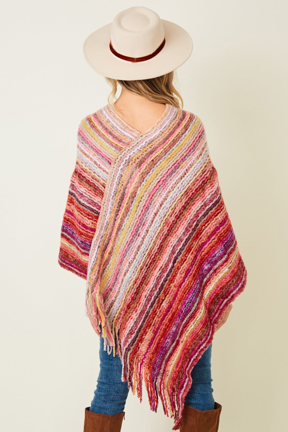 Multicolor FRINGE PONCHOS - 4 STYLES