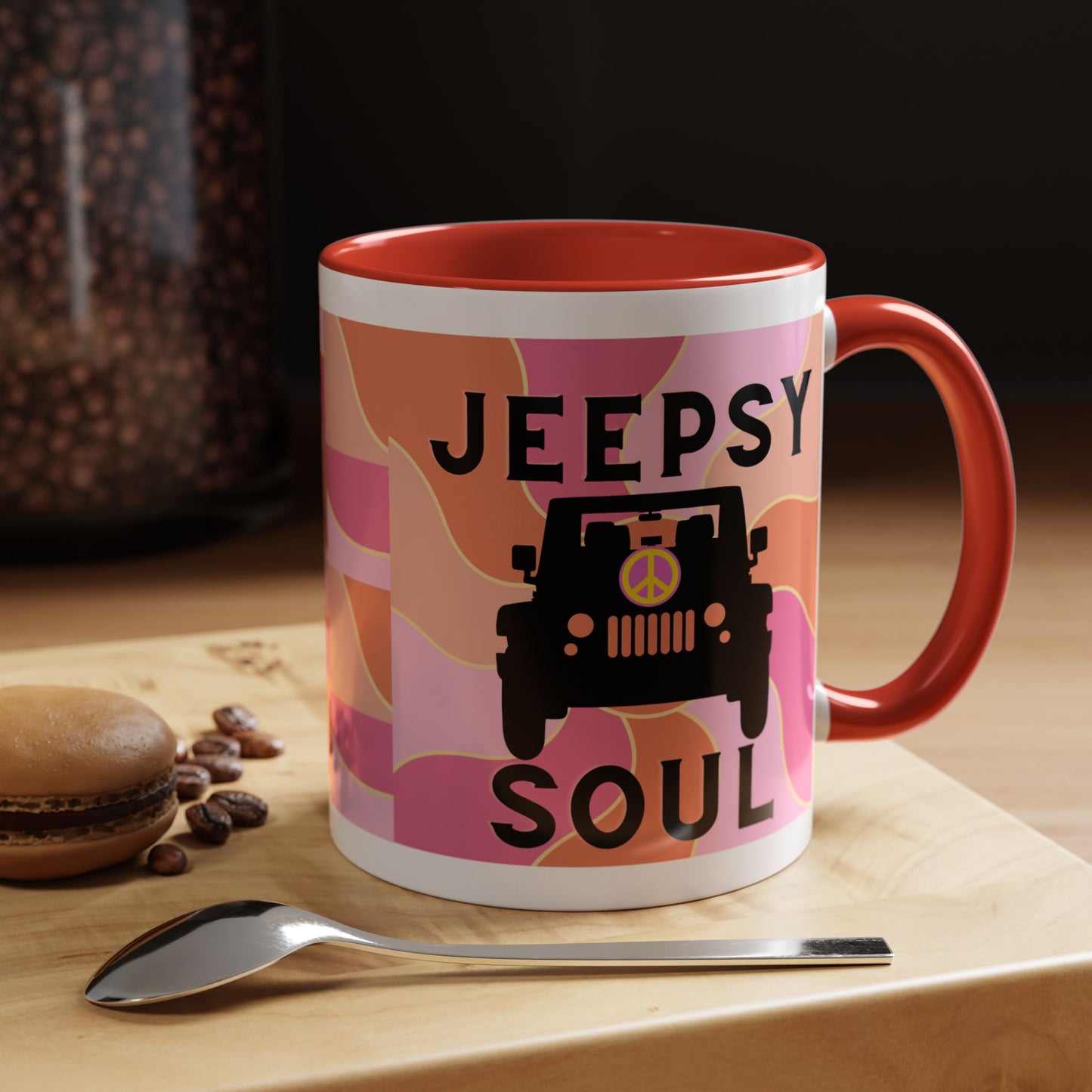 Jeepy Soul Accent Coffee Mug - 11 & 15oz - Stylish for Jeep Lovers