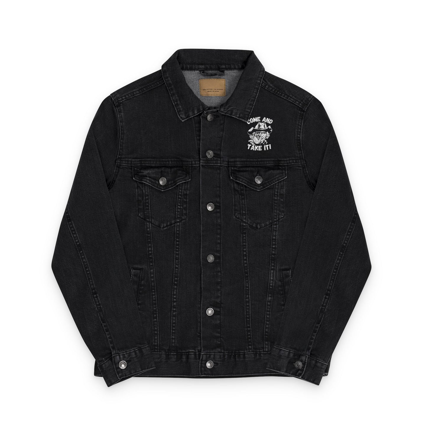 COME and Take IT Denim Jacket - Black or Denim