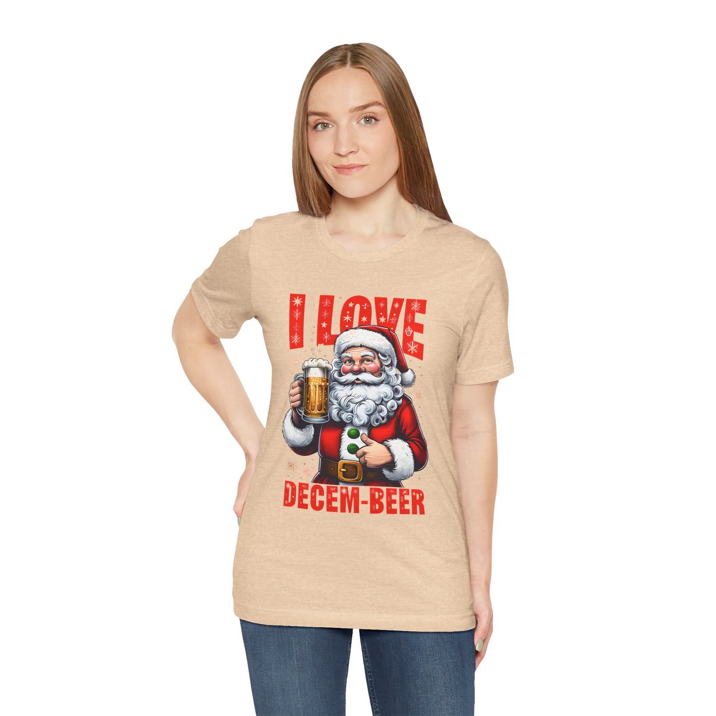 Funny Santa I LOVE DECEM-BEER T-Shirt