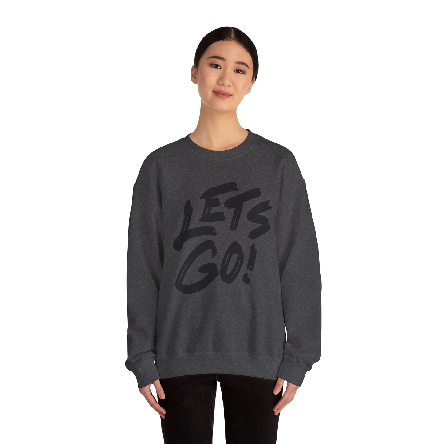 Crewneck Sweatshirt LET'S GO Sports Tailgate Fun Events