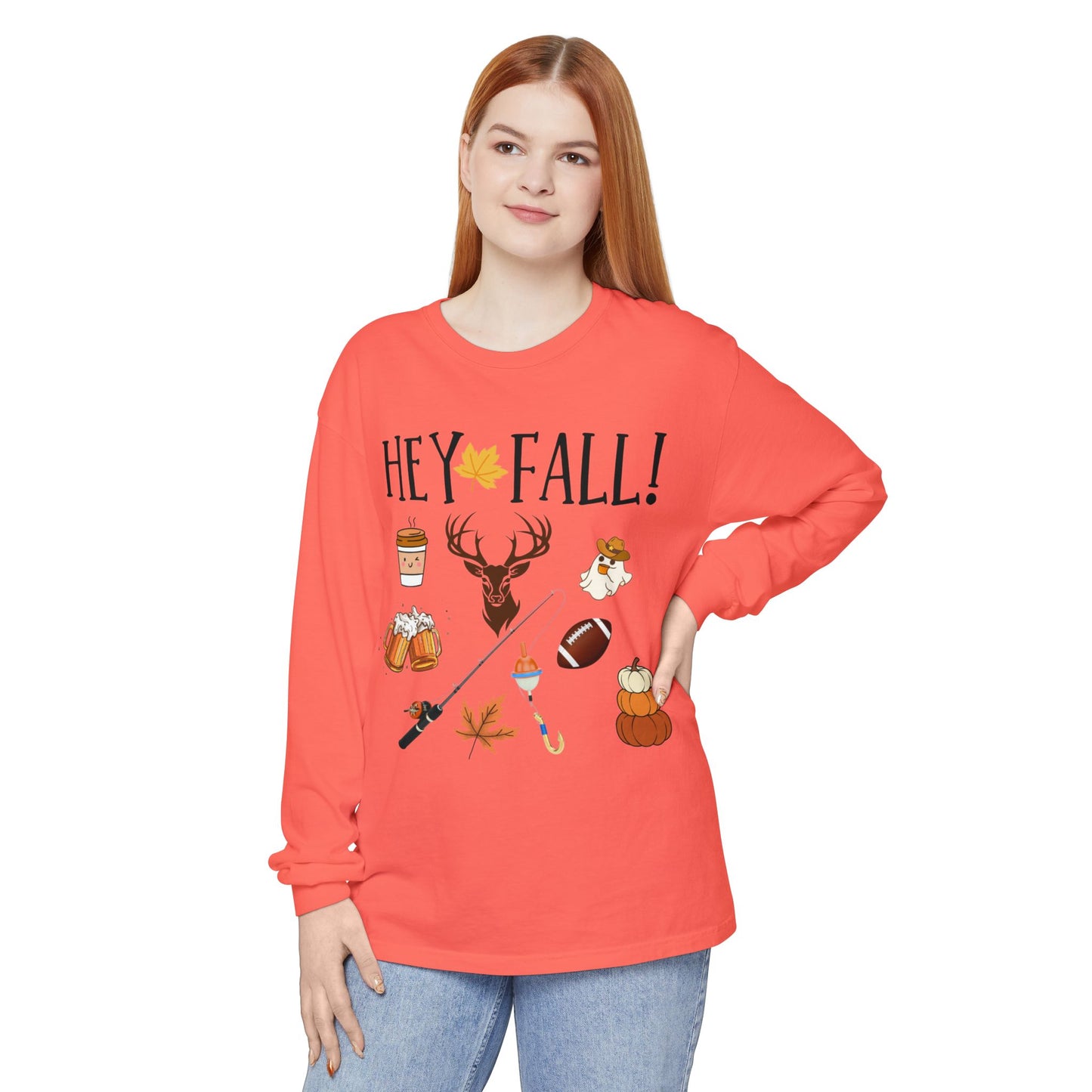HEY Fall Themed Long Sleeve T-Shirt