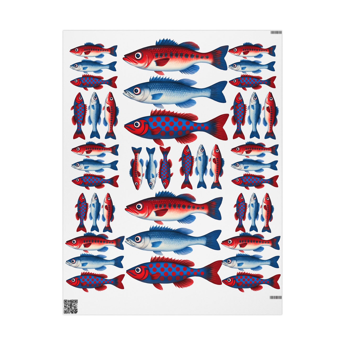 Colorful Fish Wrapping Paper, Festive Gift Wrap for Birthdays, Holidays, Parties, Eco-Friendly, Unique Design