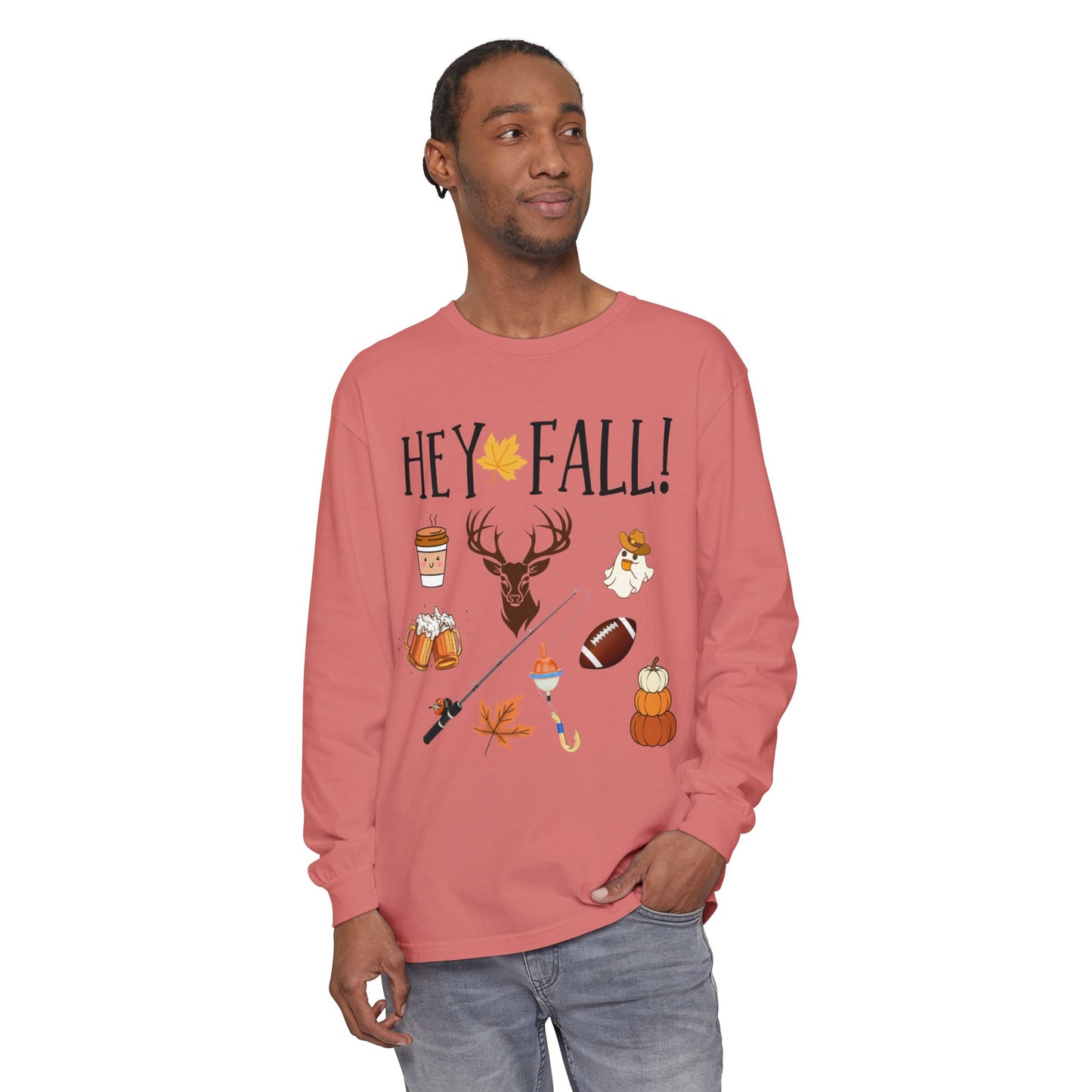 HEY Fall Themed Long Sleeve T-Shirt