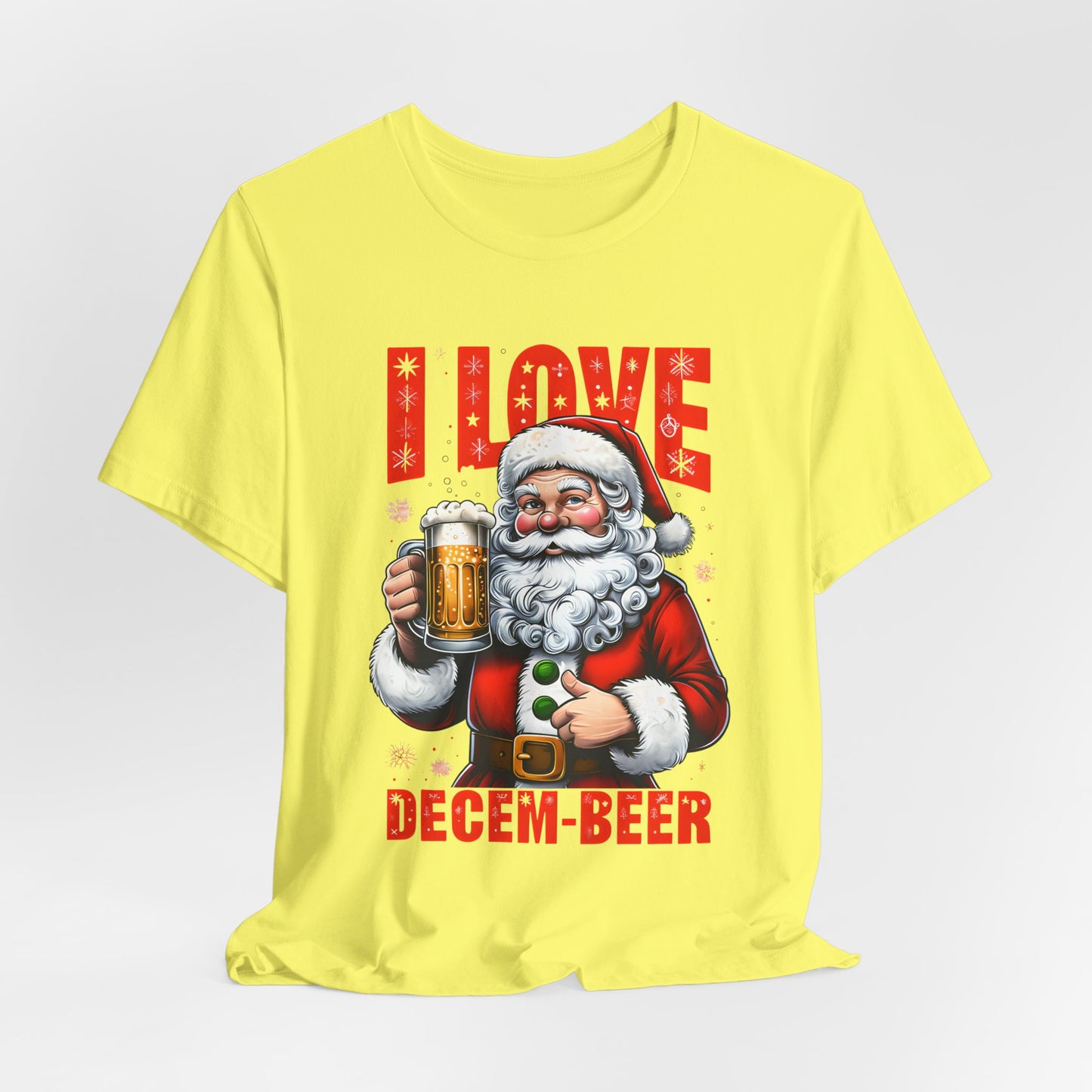Funny Santa I LOVE DECEM-BEER T-Shirt