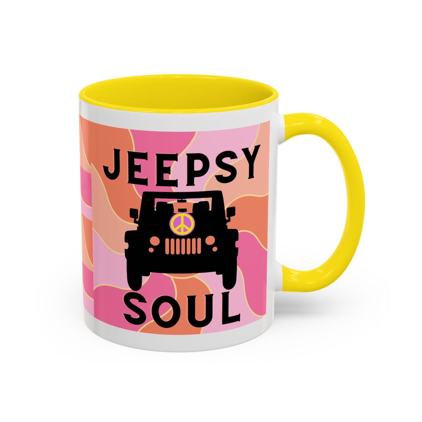Jeepy Soul Accent Coffee Mug - 11 & 15oz - Stylish for Jeep Lovers