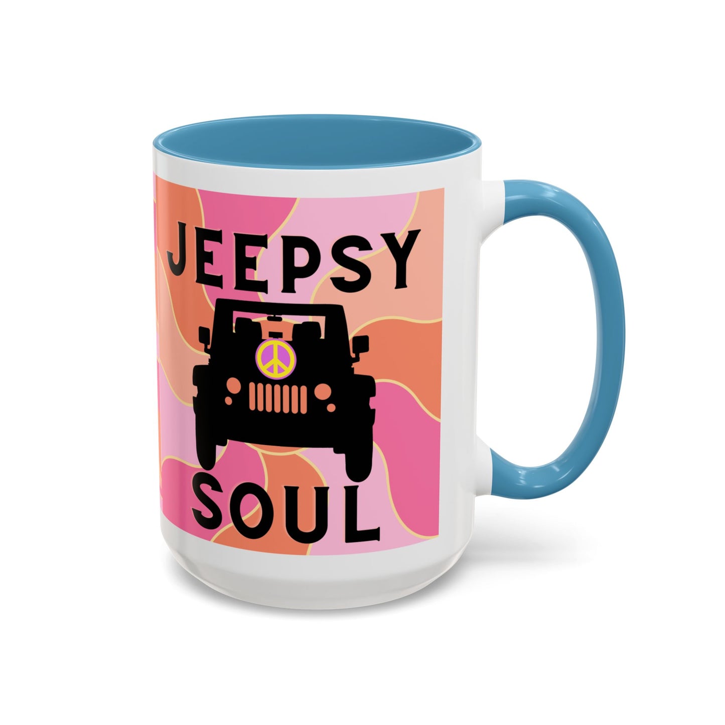 Jeepy Soul Accent Coffee Mug - 11 & 15oz - Stylish for Jeep Lovers
