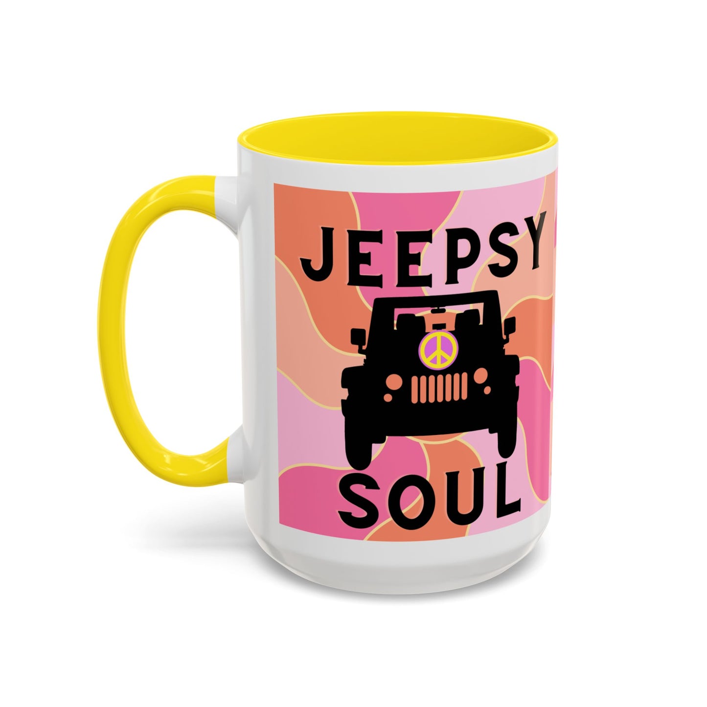Jeepy Soul Accent Coffee Mug - 11 & 15oz - Stylish for Jeep Lovers