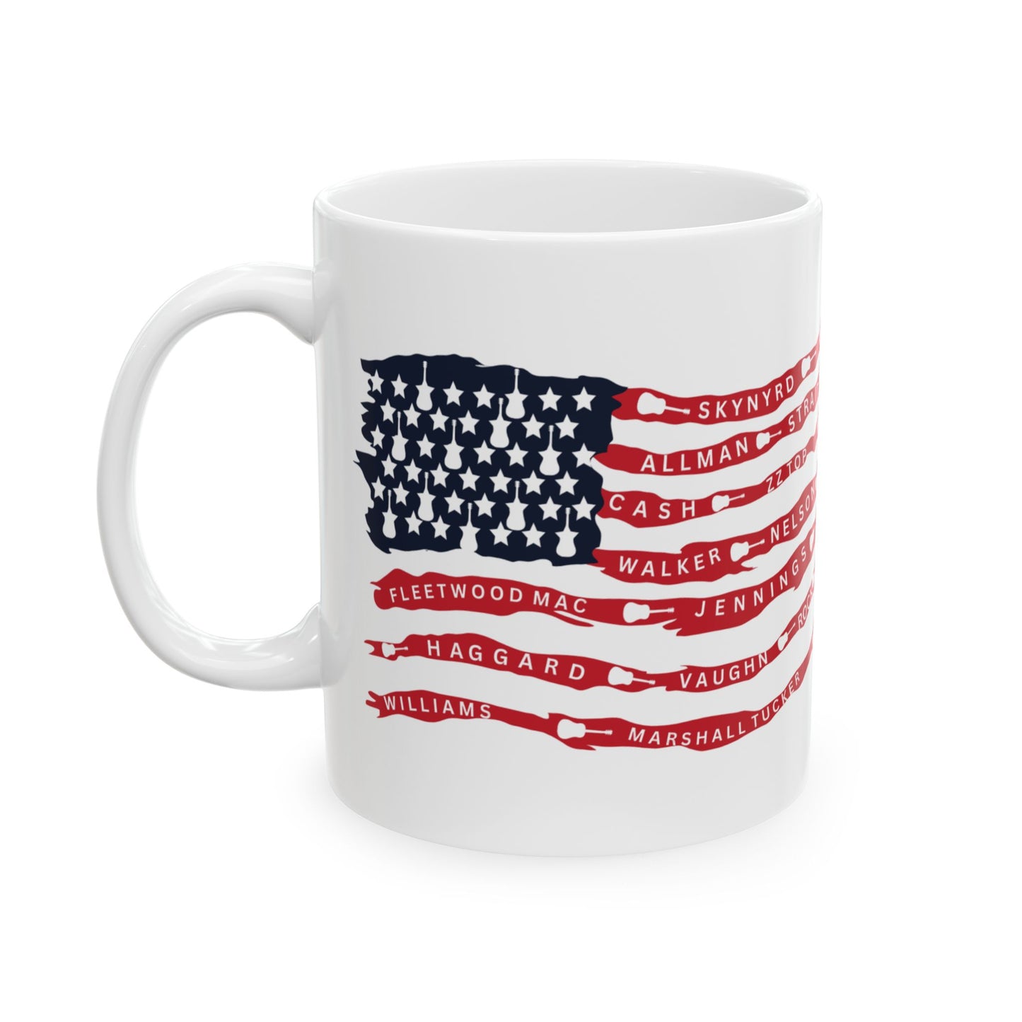Best bands guitar USA flag mug coffee cup