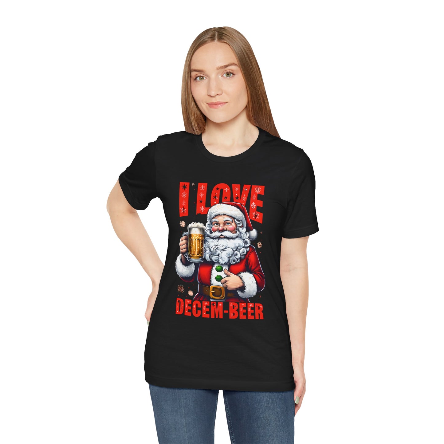 Funny Santa I LOVE DECEM-BEER T-Shirt