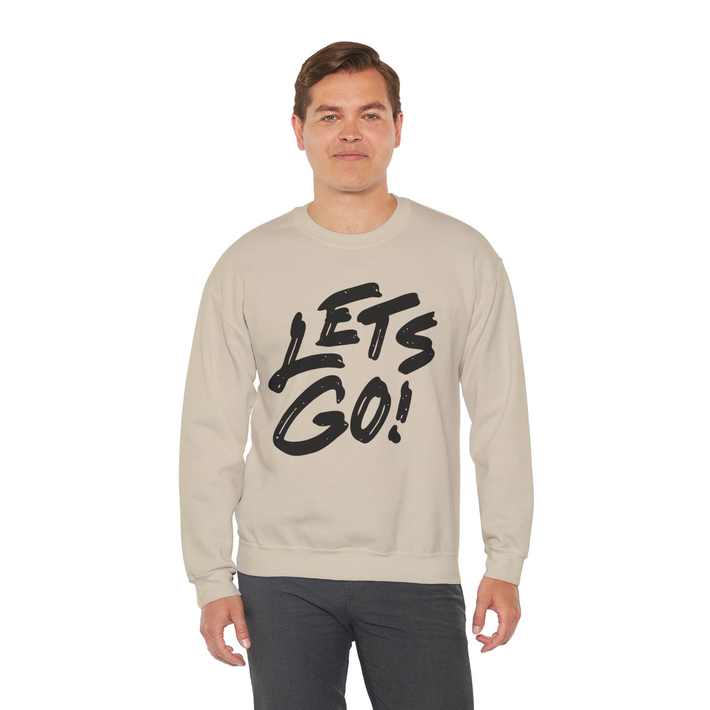 Crewneck Sweatshirt LET'S GO Sports Tailgate Fun Events