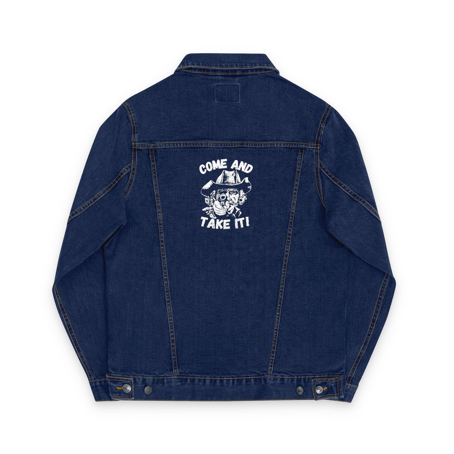 COME and Take IT Denim Jacket - Black or Denim