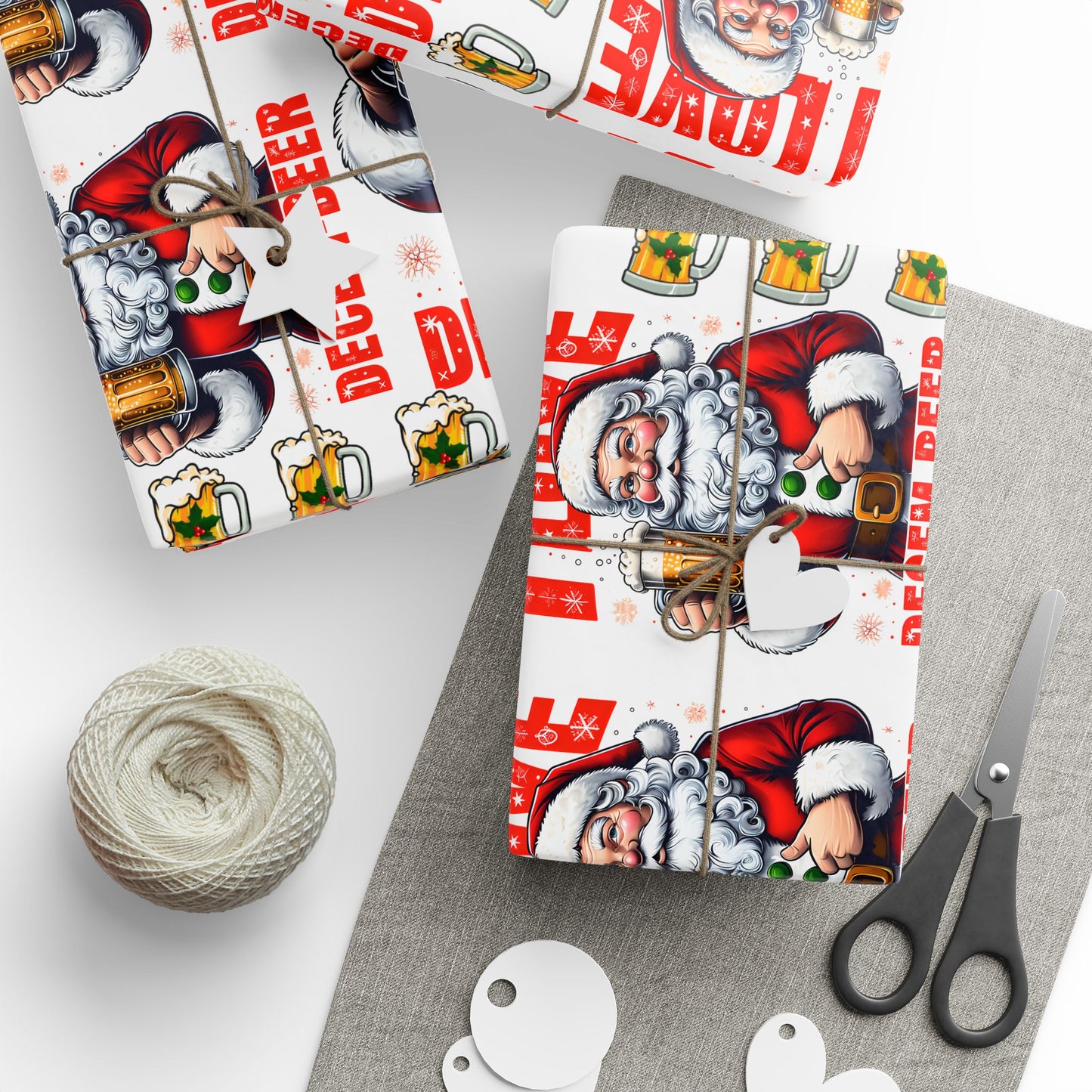 Funny Christmas Wrapping Paper I love DECEM-BEER