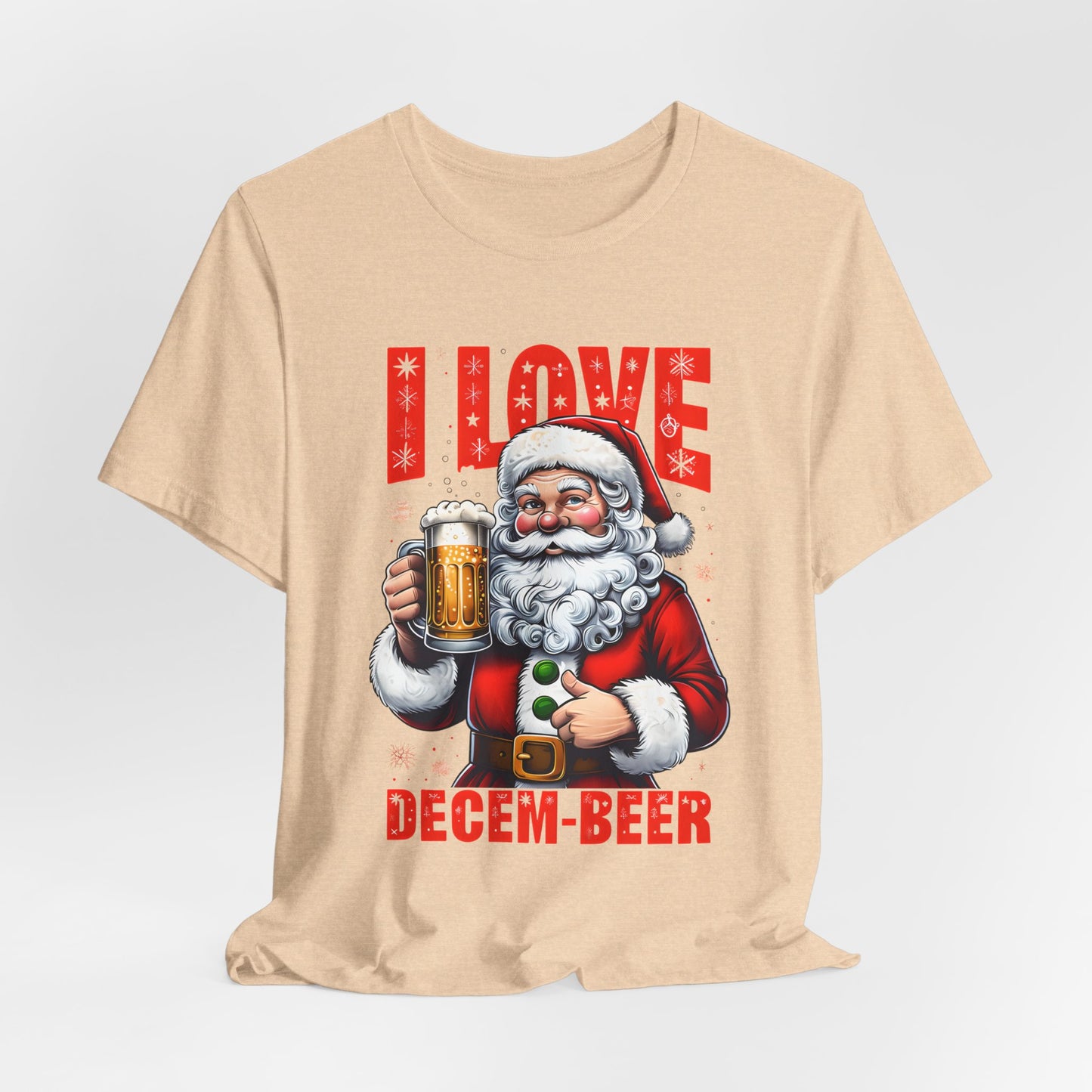 Funny Santa I LOVE DECEM-BEER T-Shirt