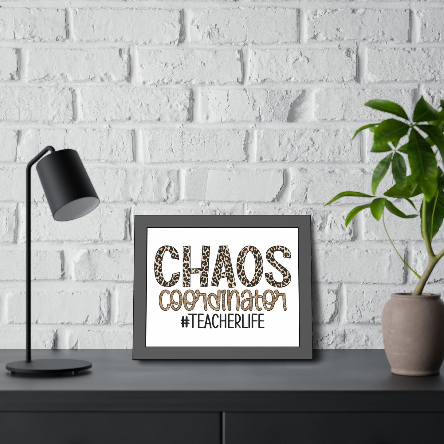 Teacher Life Framed Paper Posters - Chaos Coordinator Decor, Classroom Wall Art, Teacher Gift, Office Print, Inspirational Decor