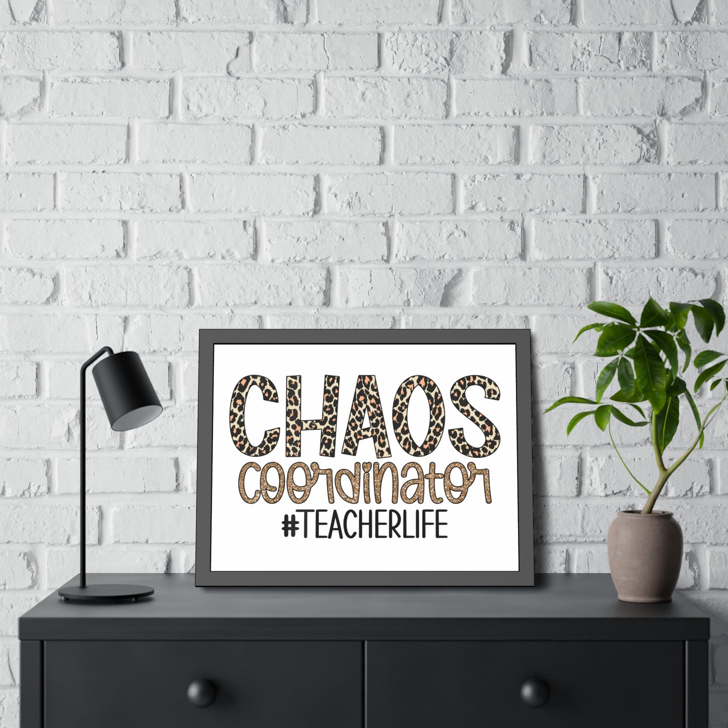 Teacher Life Framed Paper Posters - Chaos Coordinator Decor, Classroom Wall Art, Teacher Gift, Office Print, Inspirational Decor