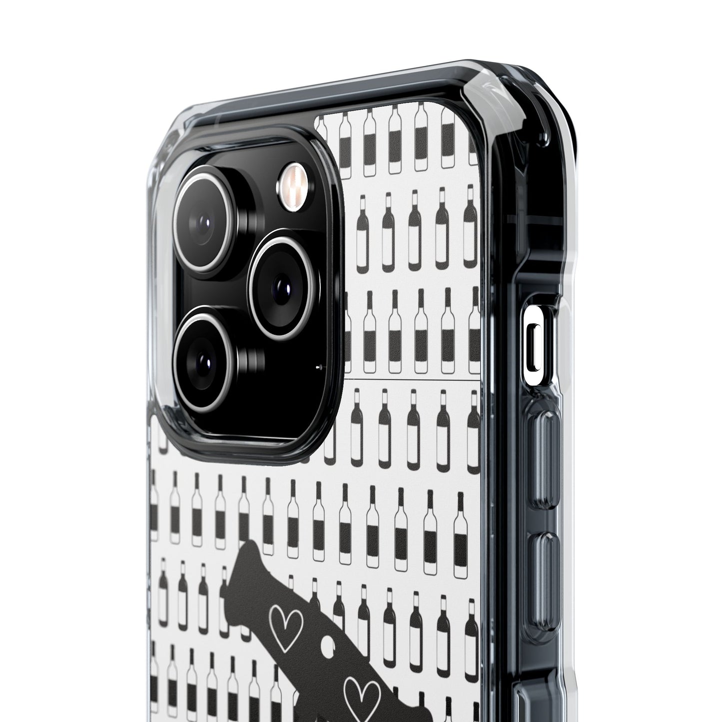 WINE BOTTLES with heart corkscrew Stylish Magnetic Phone Case | Clear Impact Protection