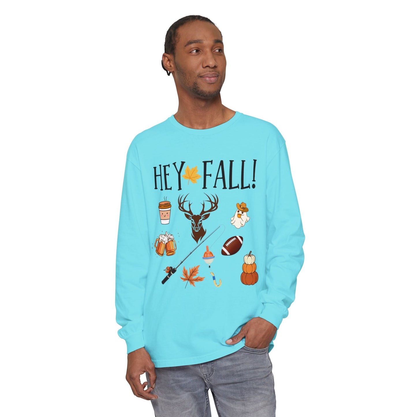 HEY Fall Themed Long Sleeve T-Shirt