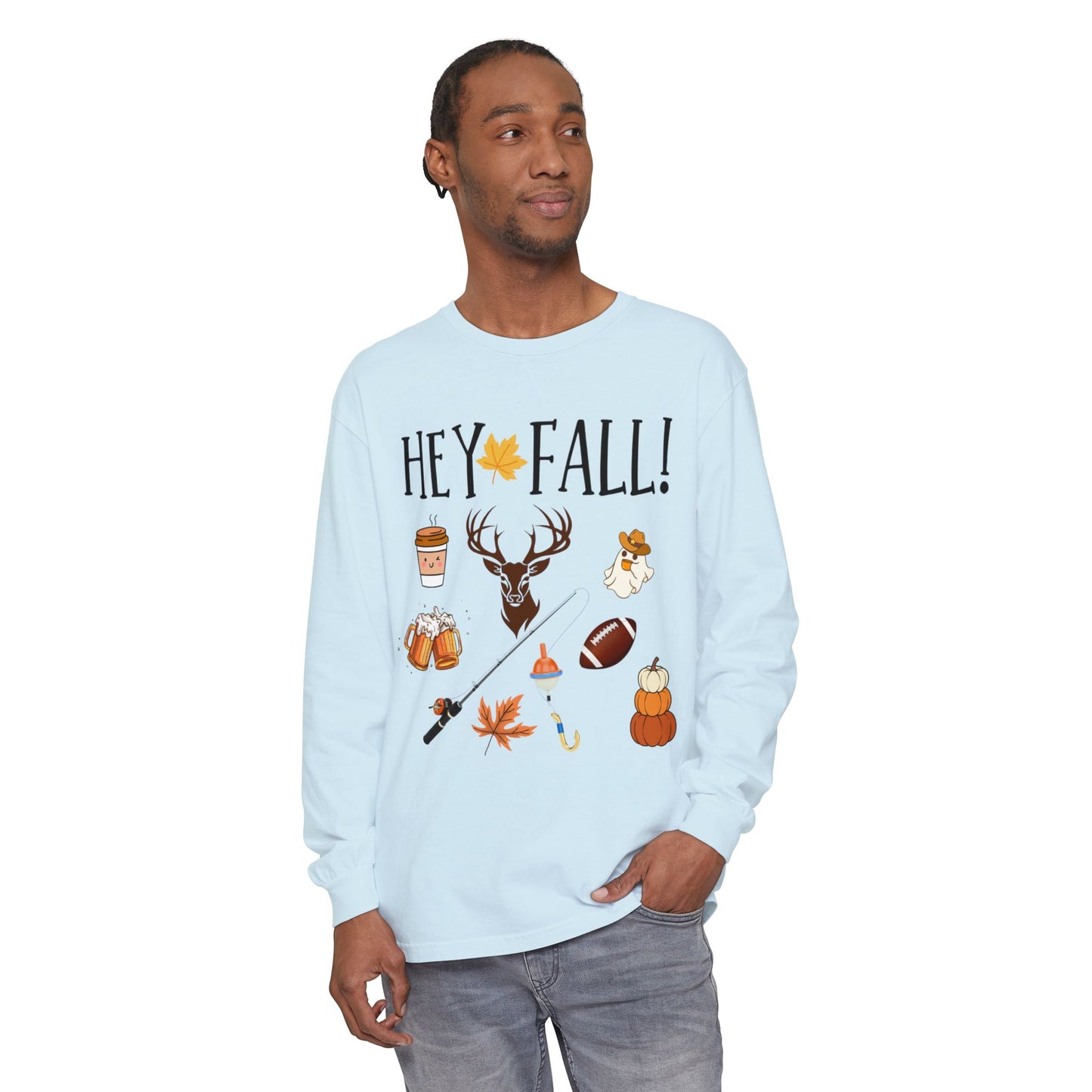 HEY Fall Themed Long Sleeve T-Shirt