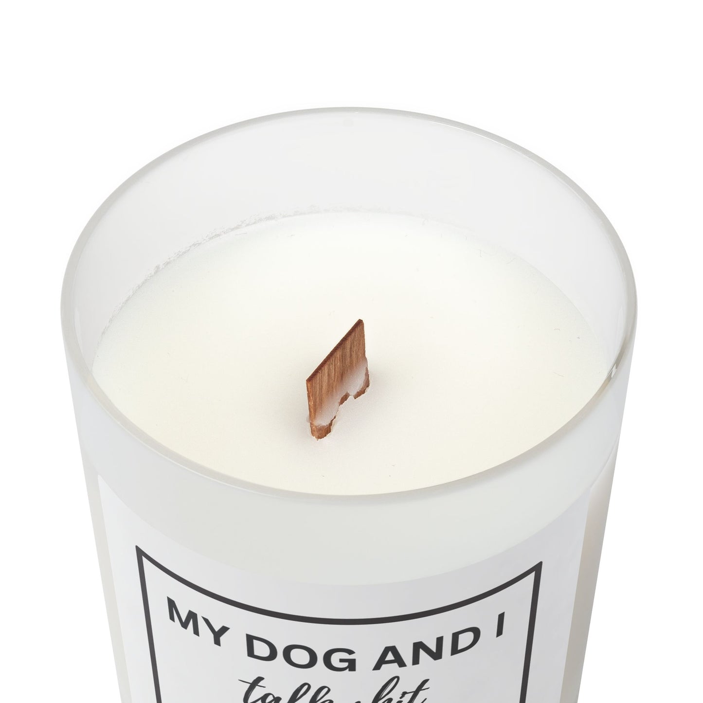 Dog Lovers' Frosted Glass Candle - 11oz, Funny Gift for Pet Owners, Home Decor, Candle Lovers, Unique Dog Memes, Scented Candle