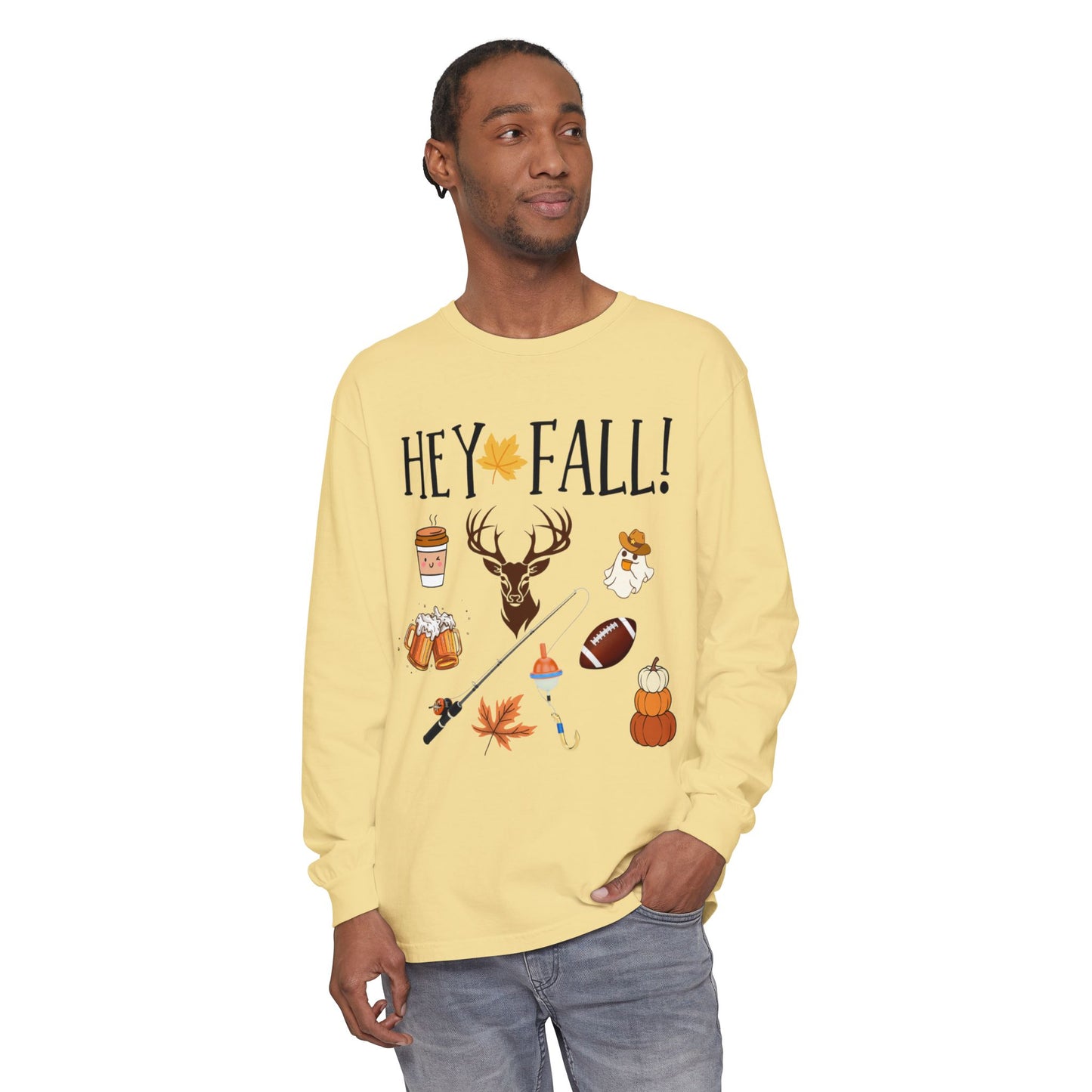 HEY Fall Themed Long Sleeve T-Shirt