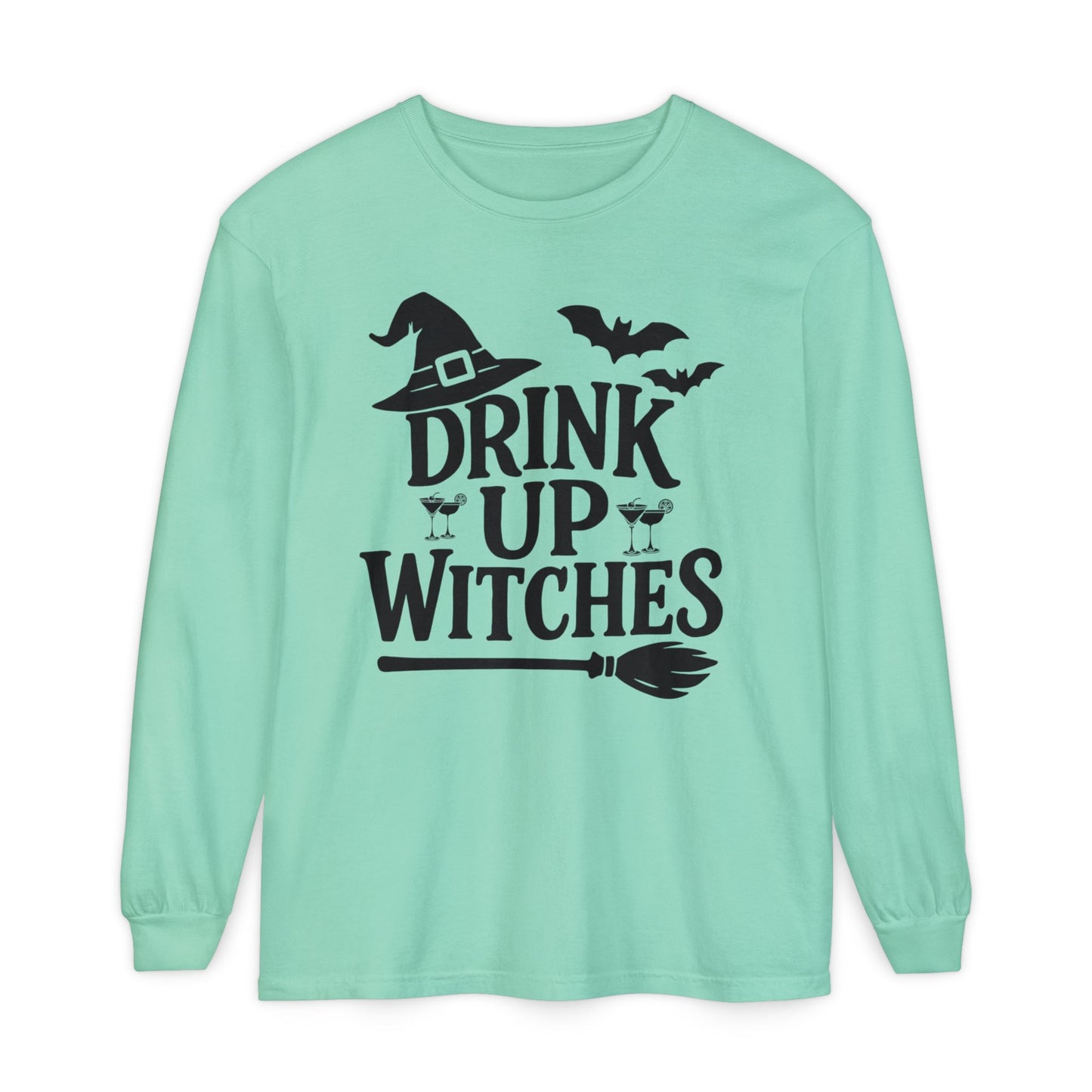 Funny Halloween Long Sleeve T-Shirt - Drink Up Witches