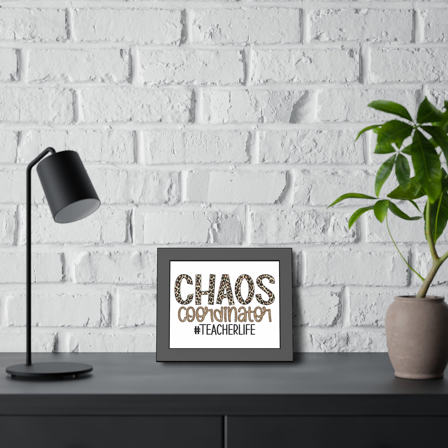 Teacher Life Framed Paper Posters - Chaos Coordinator Decor, Classroom Wall Art, Teacher Gift, Office Print, Inspirational Decor
