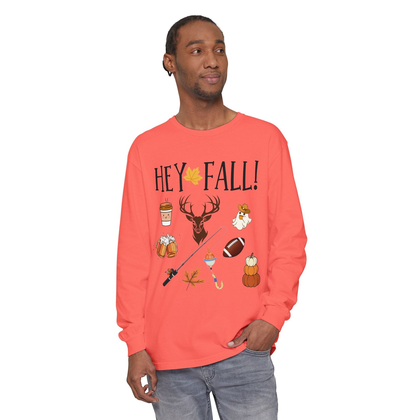 HEY Fall Themed Long Sleeve T-Shirt