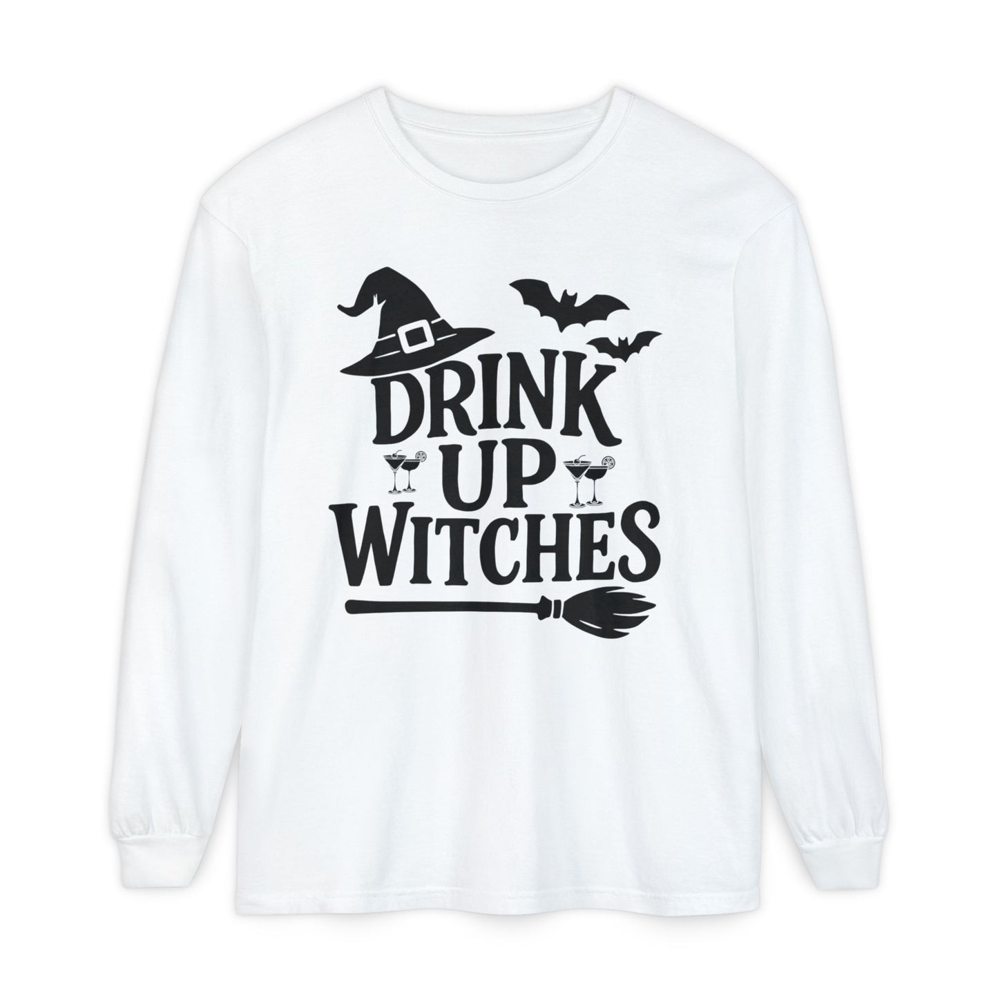 Funny Halloween Long Sleeve T-Shirt - Drink Up Witches