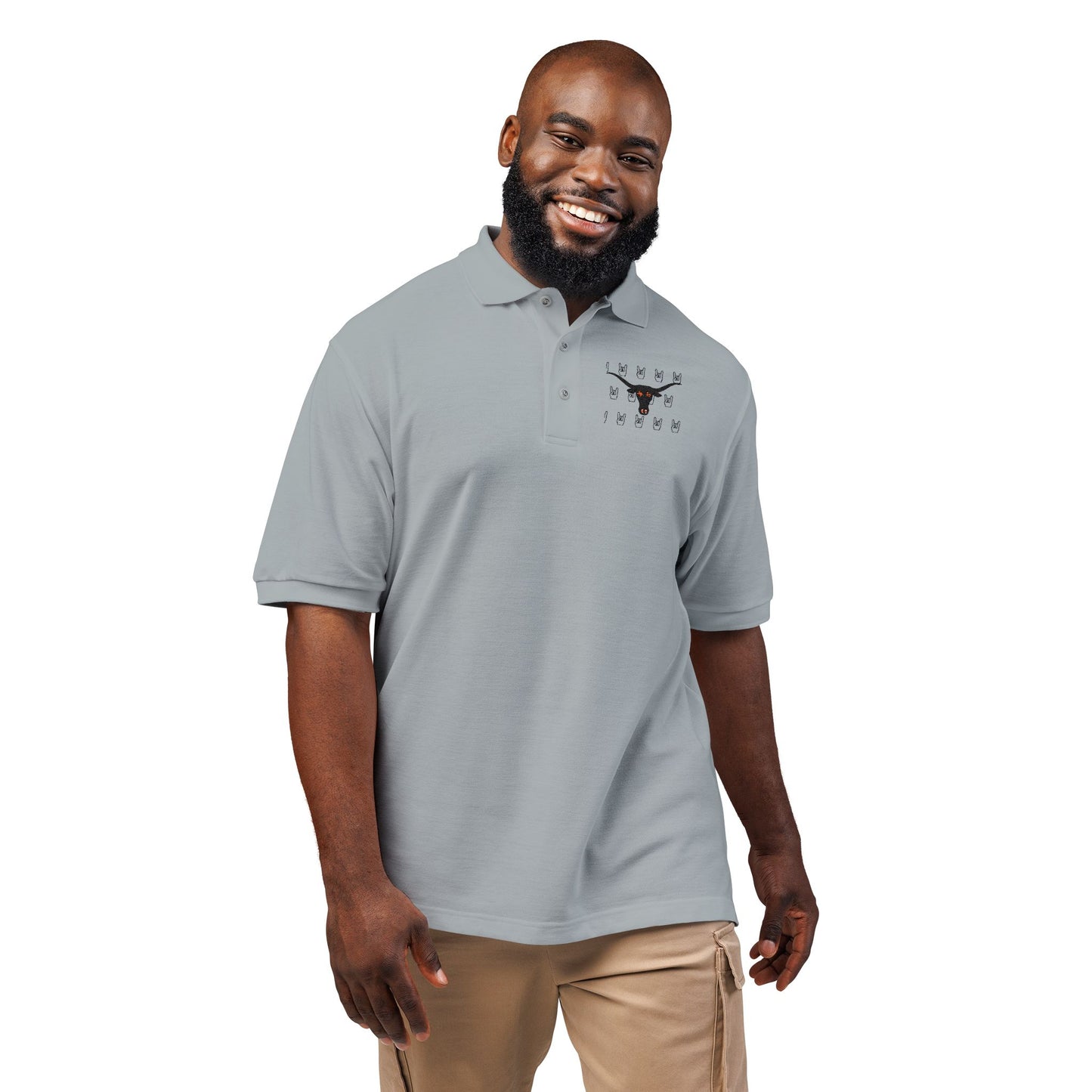 Stylish Unisex Polo Shirt with Unique Longhorns Hook'em Embroidery