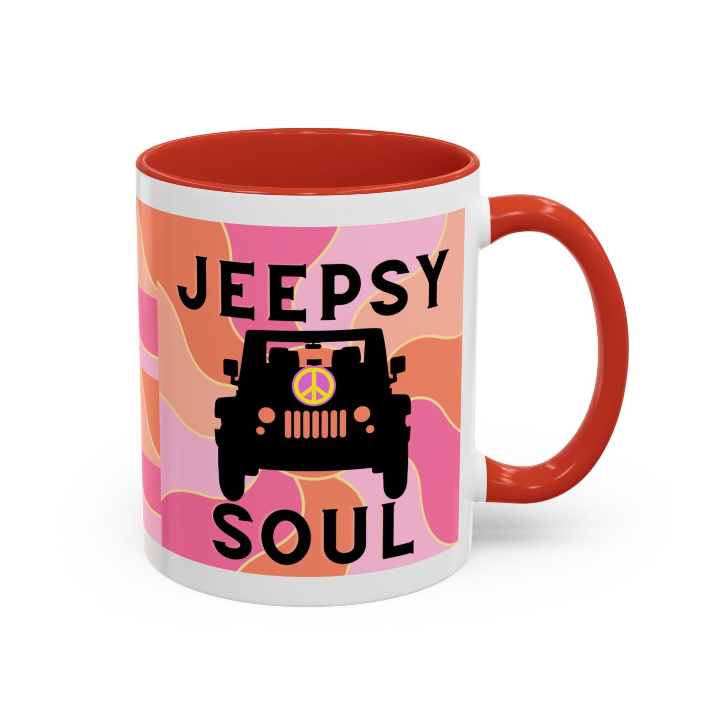 Jeepy Soul Accent Coffee Mug - 11 & 15oz - Stylish for Jeep Lovers