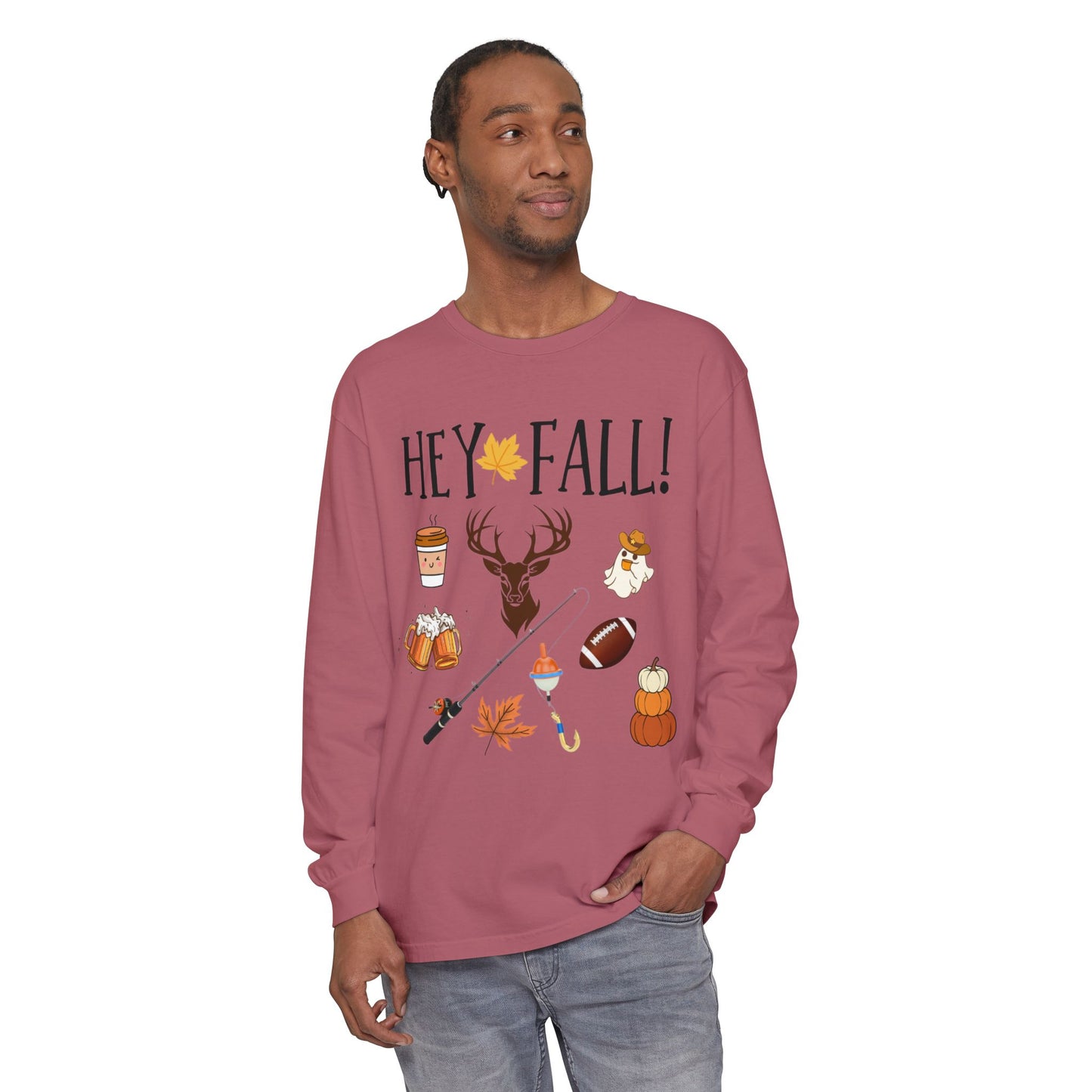 HEY Fall Themed Long Sleeve T-Shirt