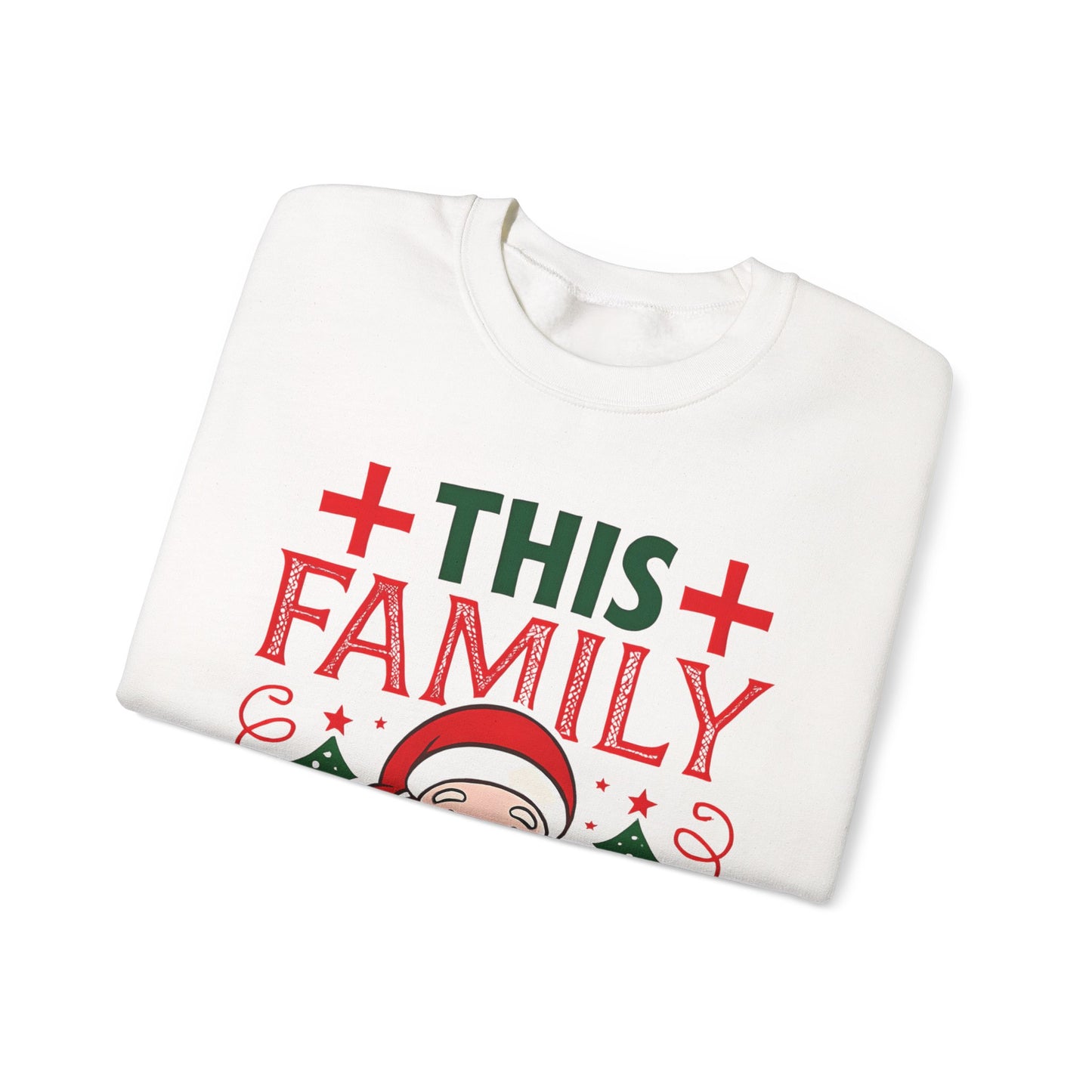 Christmas Santa Crewneck Sweatshirt - THIS FAMILY BELIEVES Sweatshirt