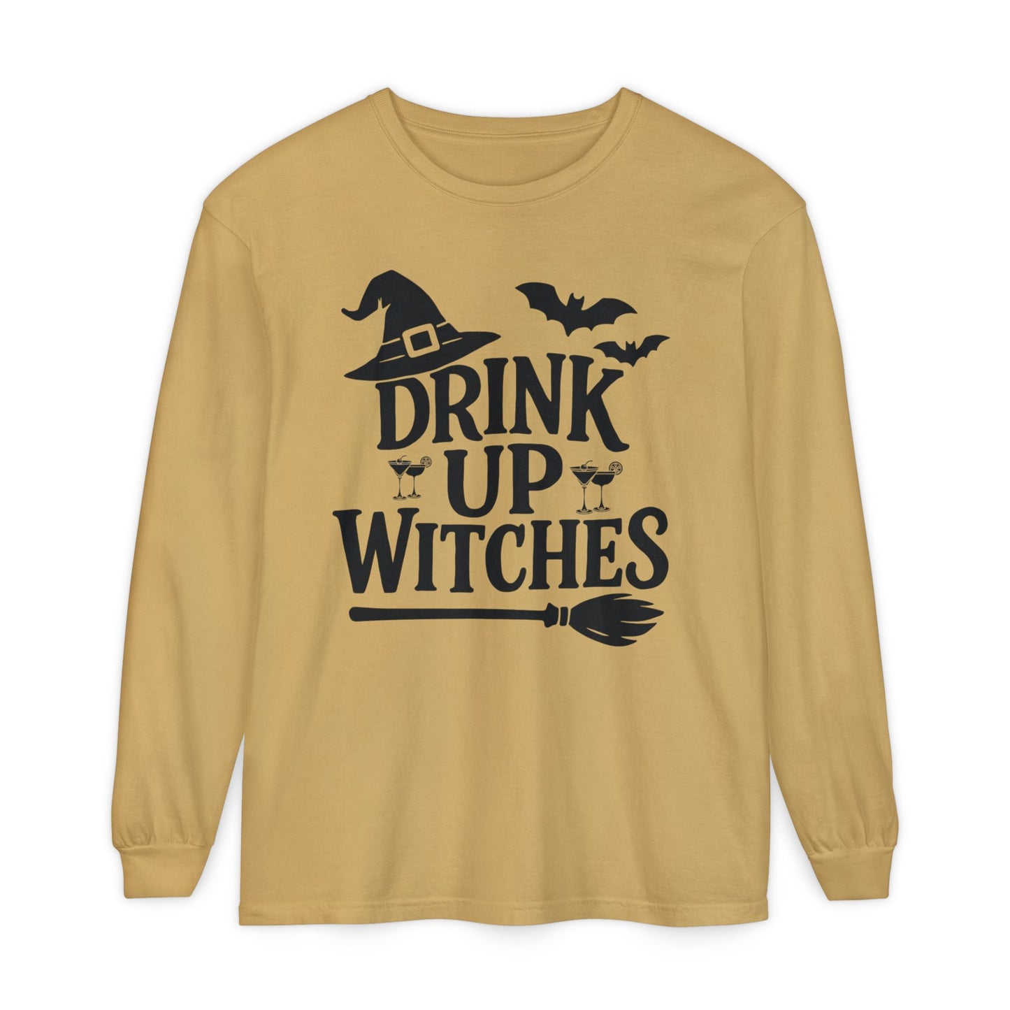 Funny Halloween Long Sleeve T-Shirt - Drink Up Witches