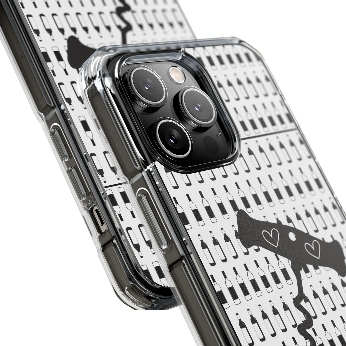 WINE BOTTLES with heart corkscrew Stylish Magnetic Phone Case | Clear Impact Protection