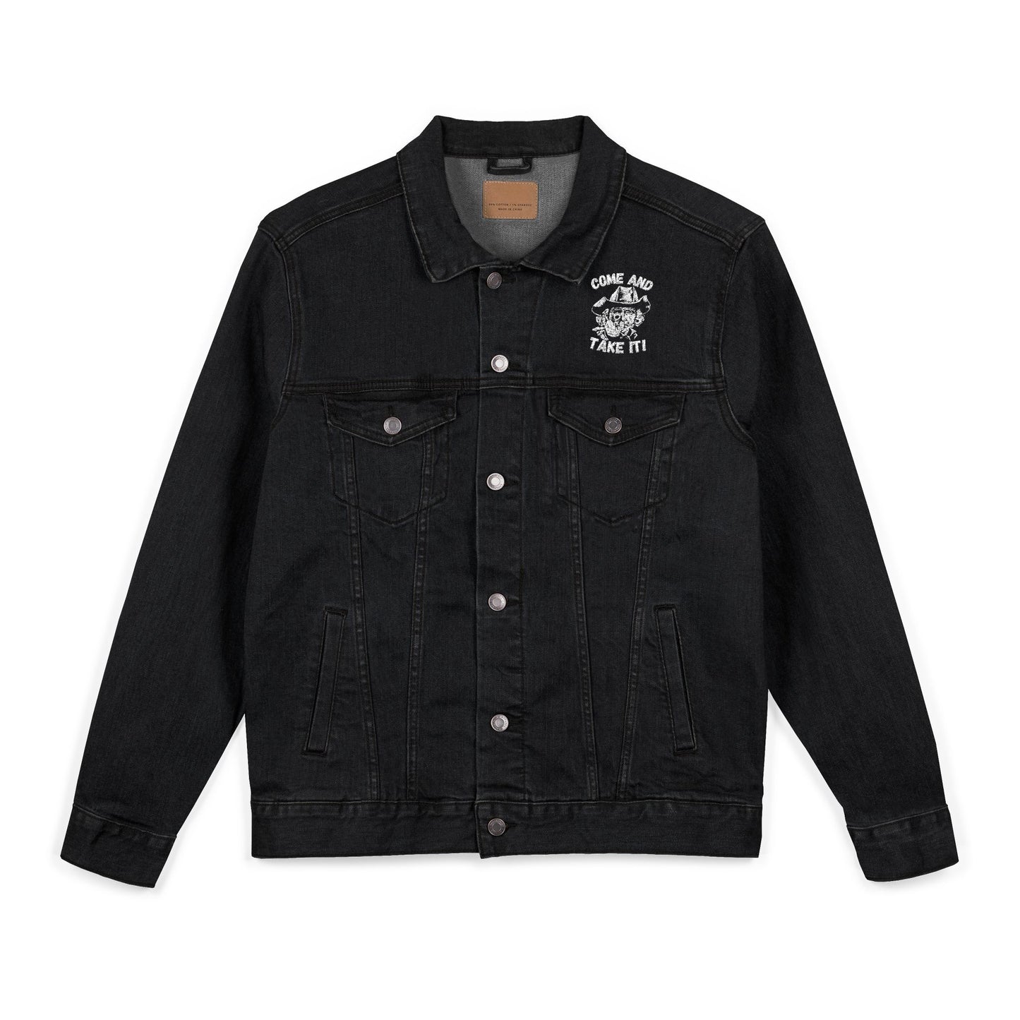 COME and Take IT Denim Jacket - Black or Denim