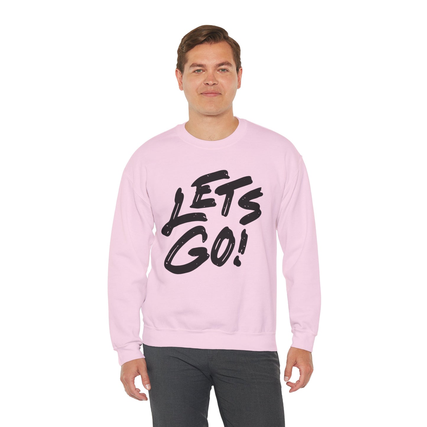 Crewneck Sweatshirt LET'S GO Sports Tailgate Fun Events