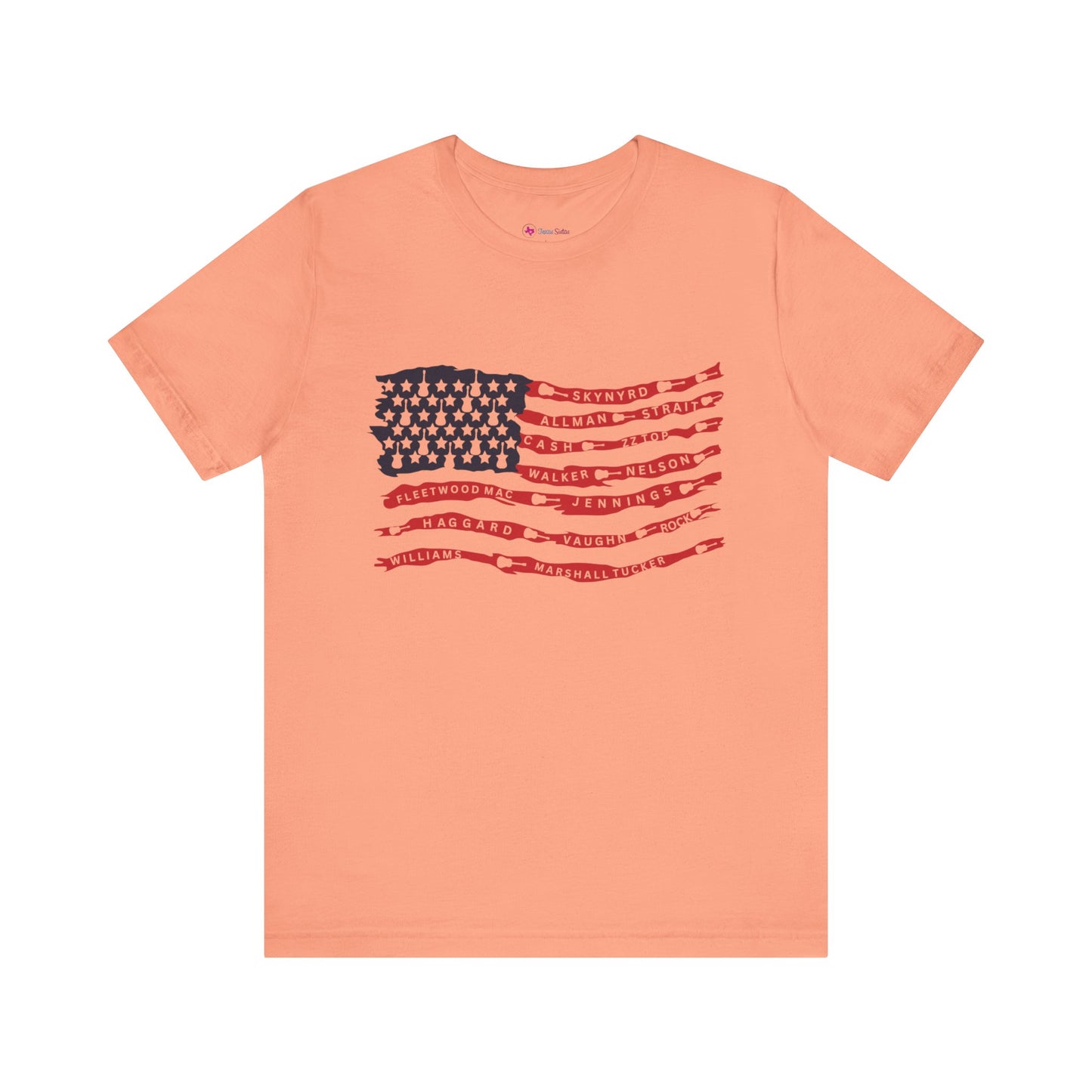 Rock n' Roll Guitar Flag T-Shirt Unisex