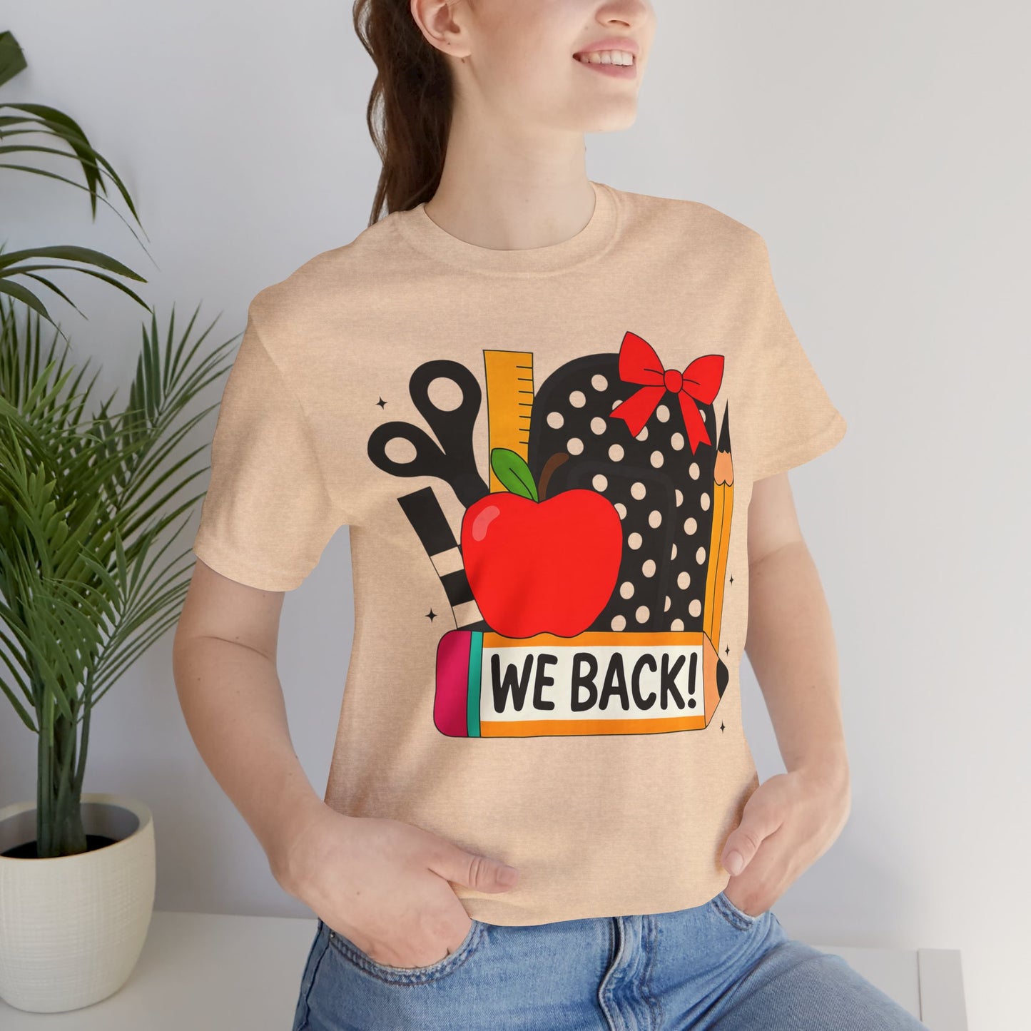 Cute Teacher T-shirt - WE BACK! Many Colors to choose from!