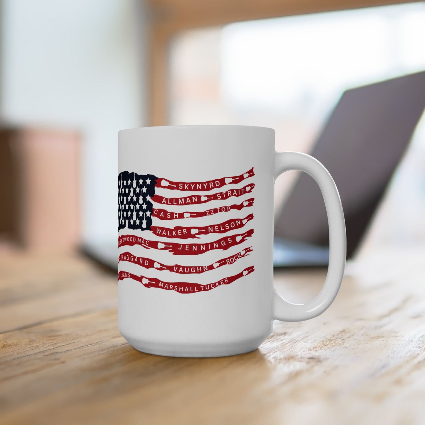 Best bands guitar USA flag mug coffee cup