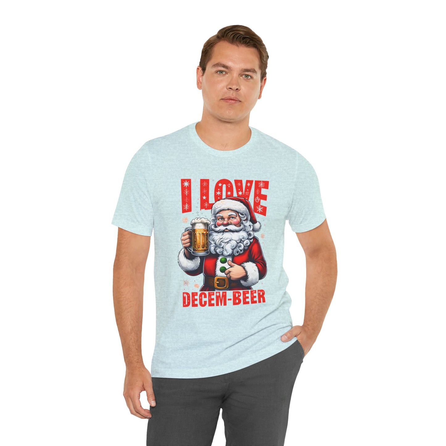 Funny Santa I LOVE DECEM-BEER T-Shirt