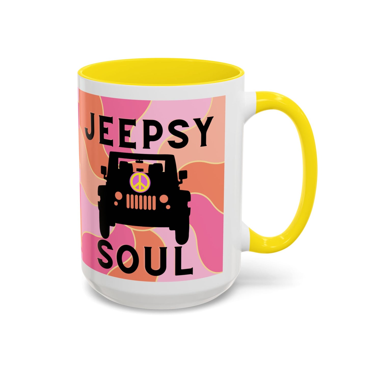 Jeepy Soul Accent Coffee Mug - 11 & 15oz - Stylish for Jeep Lovers