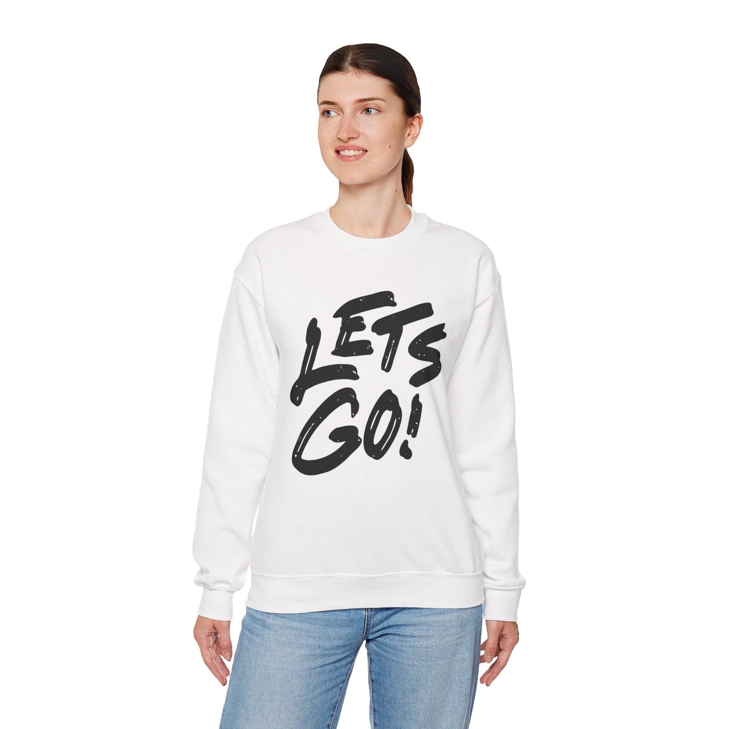 Crewneck Sweatshirt LET'S GO Sports Tailgate Fun Events