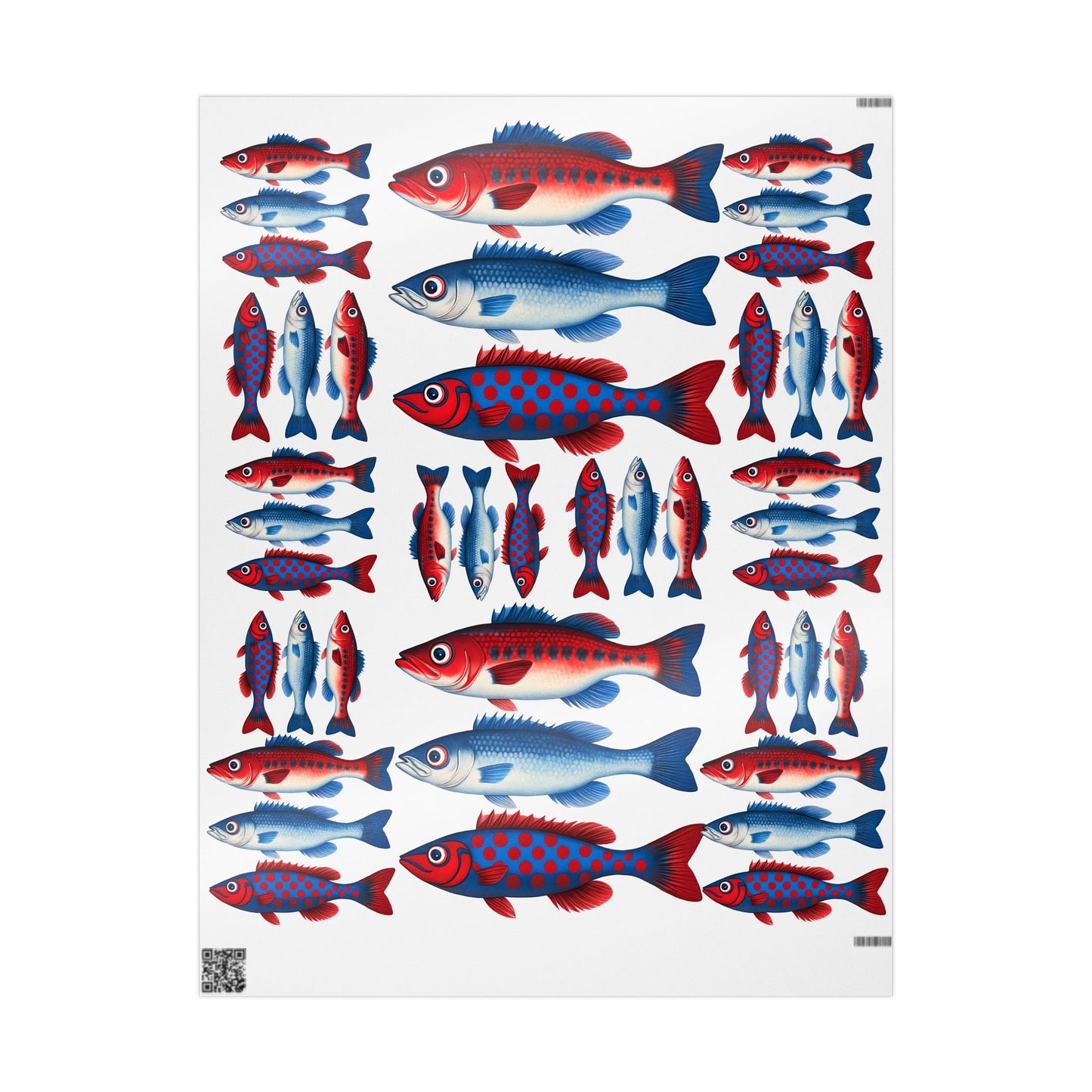 Colorful Fish Wrapping Paper, Festive Gift Wrap for Birthdays, Holidays, Parties, Eco-Friendly, Unique Design
