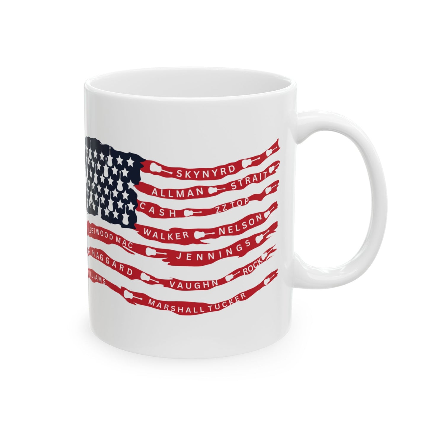 Best bands guitar USA flag mug coffee cup