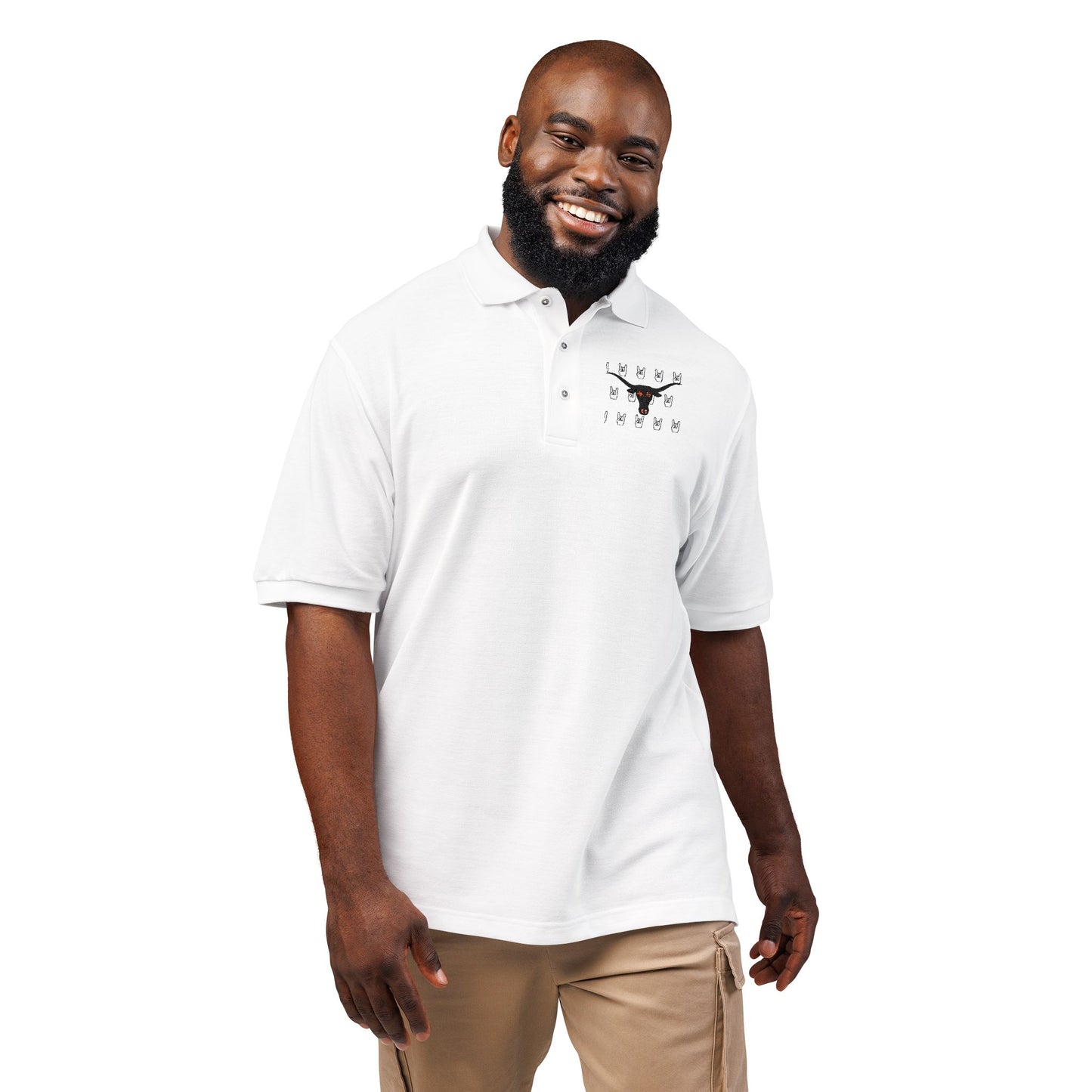 Stylish Unisex Polo Shirt with Unique Longhorns Hook'em Embroidery