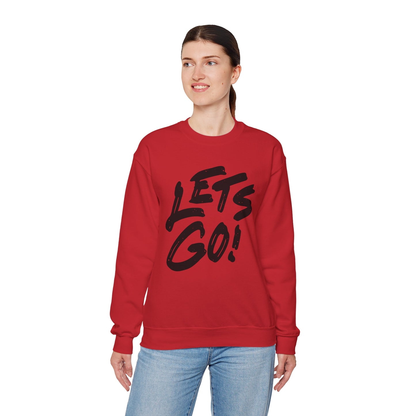 Crewneck Sweatshirt LET'S GO Sports Tailgate Fun Events