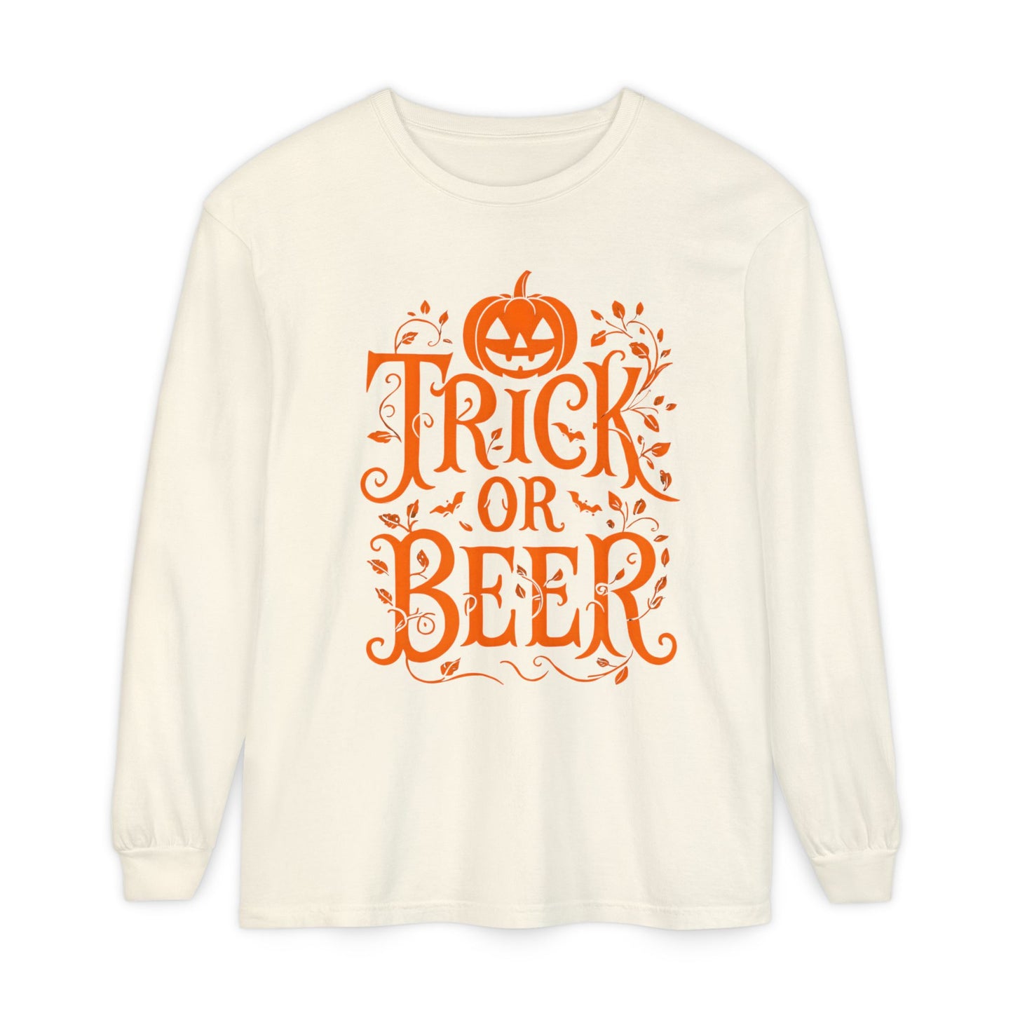Funny Halloween TRICK OR BEER Long Sleeve T-Shirt