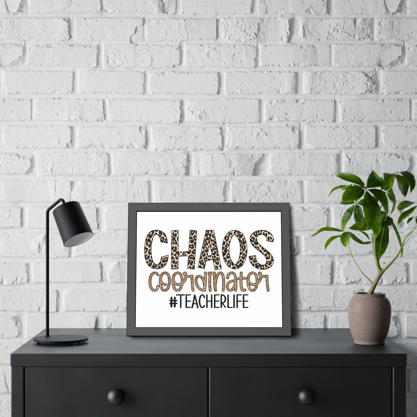 Teacher Life Framed Paper Posters - Chaos Coordinator Decor, Classroom Wall Art, Teacher Gift, Office Print, Inspirational Decor